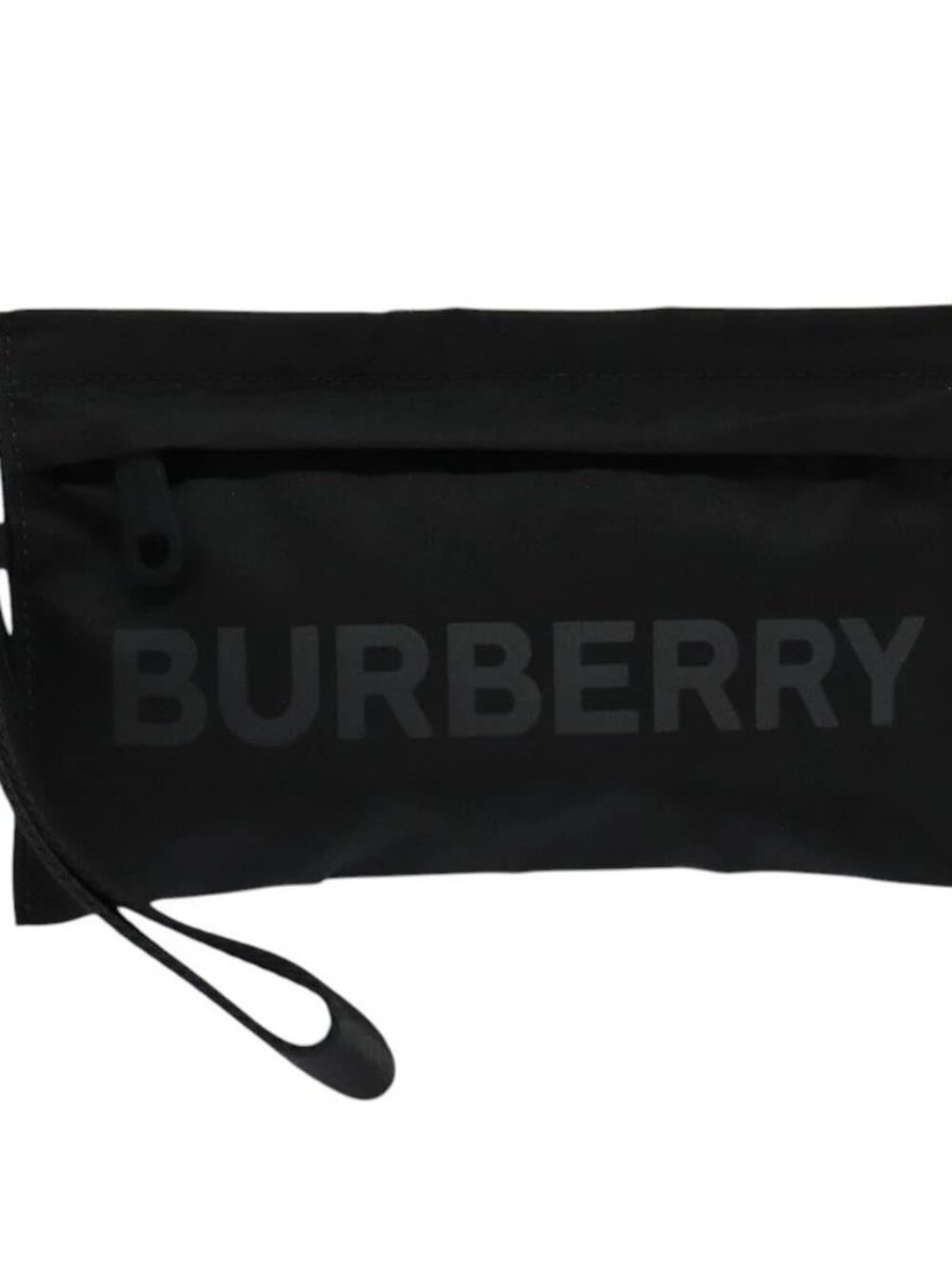 BURBERRY Pouch Nylon Black Silver - Picture 1 of 16